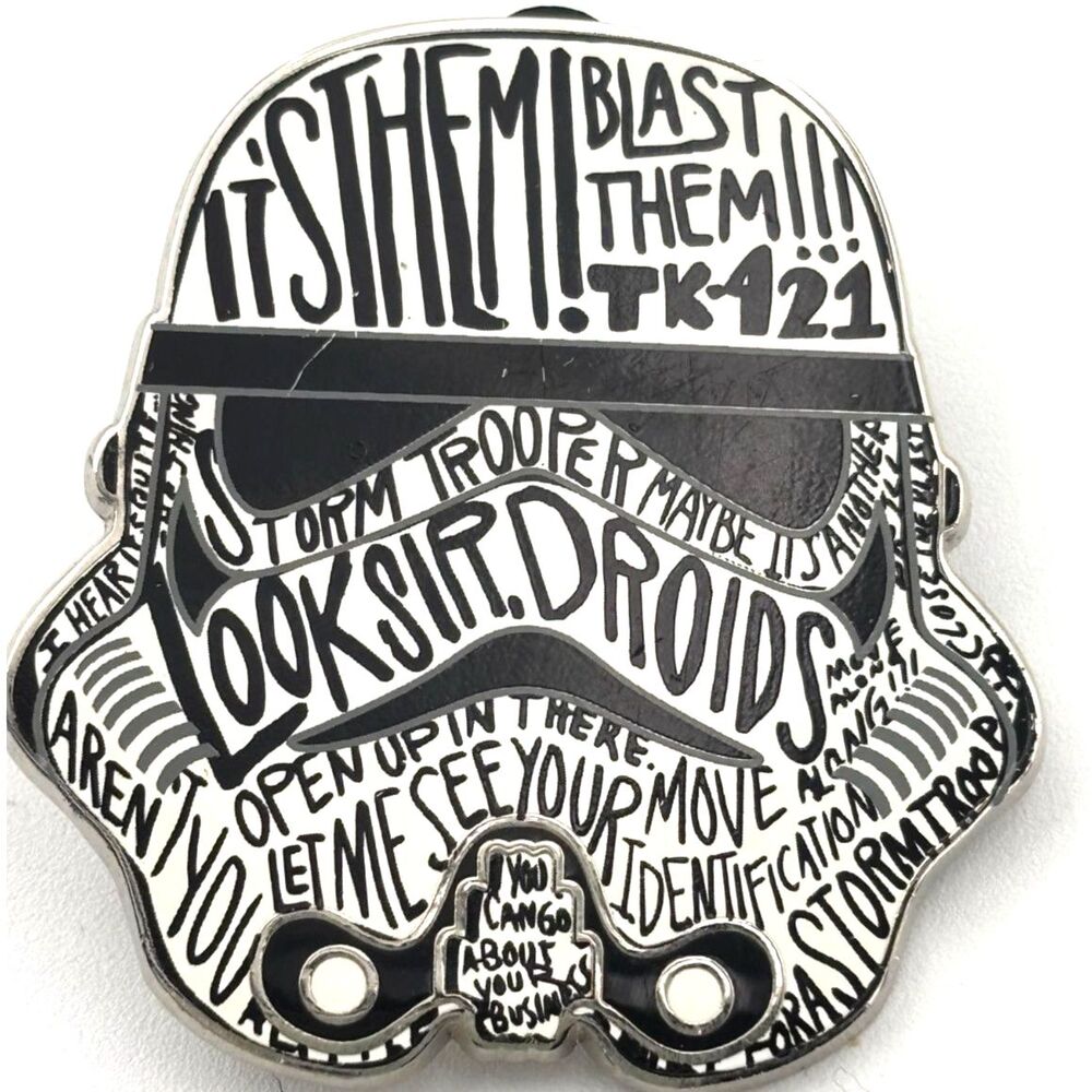 Disney Star Wars Stormtrooper Helmet Graffiti Quotes Pin